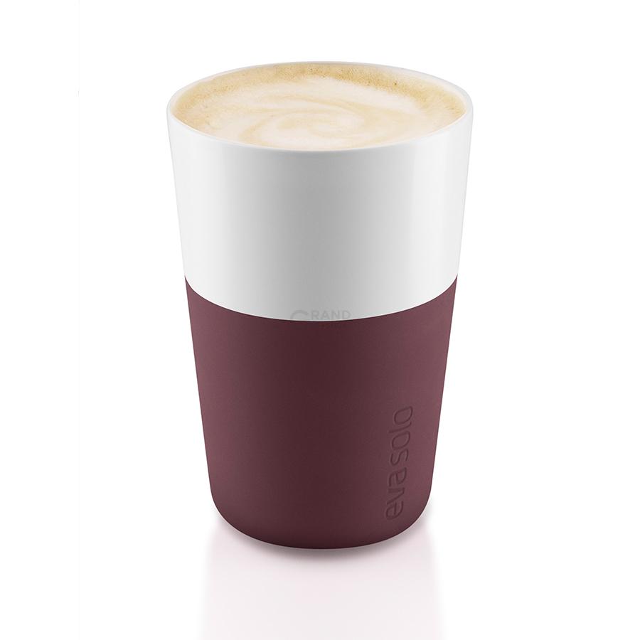 Eva Solo Набір кухлів для латте 360 мл бордових Caffe Latte | https://grandposuda.com.ua