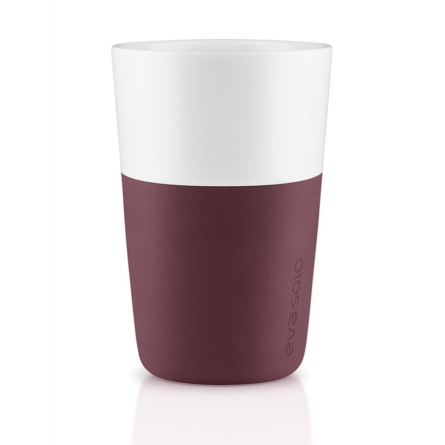 Eva Solo Набір кухлів для латте 360 мл бордових Caffe Latte | https://grandposuda.com.ua