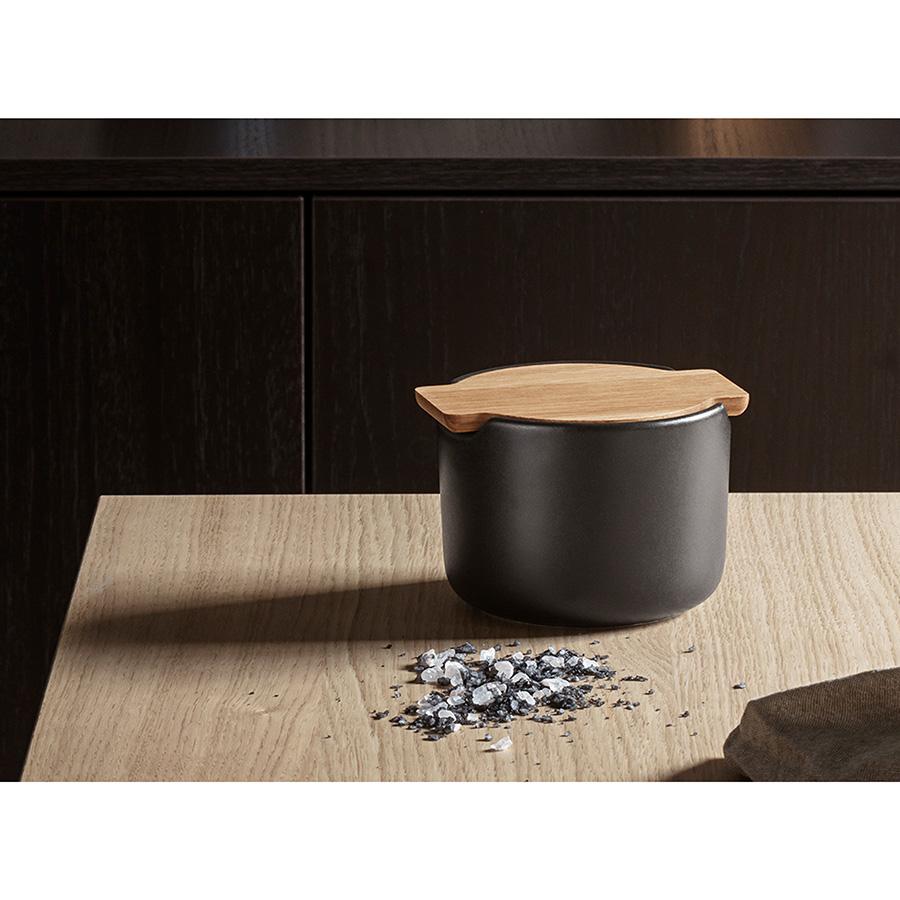 Eva Solo Ємність для зберігання з кришкою 10,4 х 7,7 х 11,4 см, чорна Nordic Kitchen | https://grandposuda.com.ua
