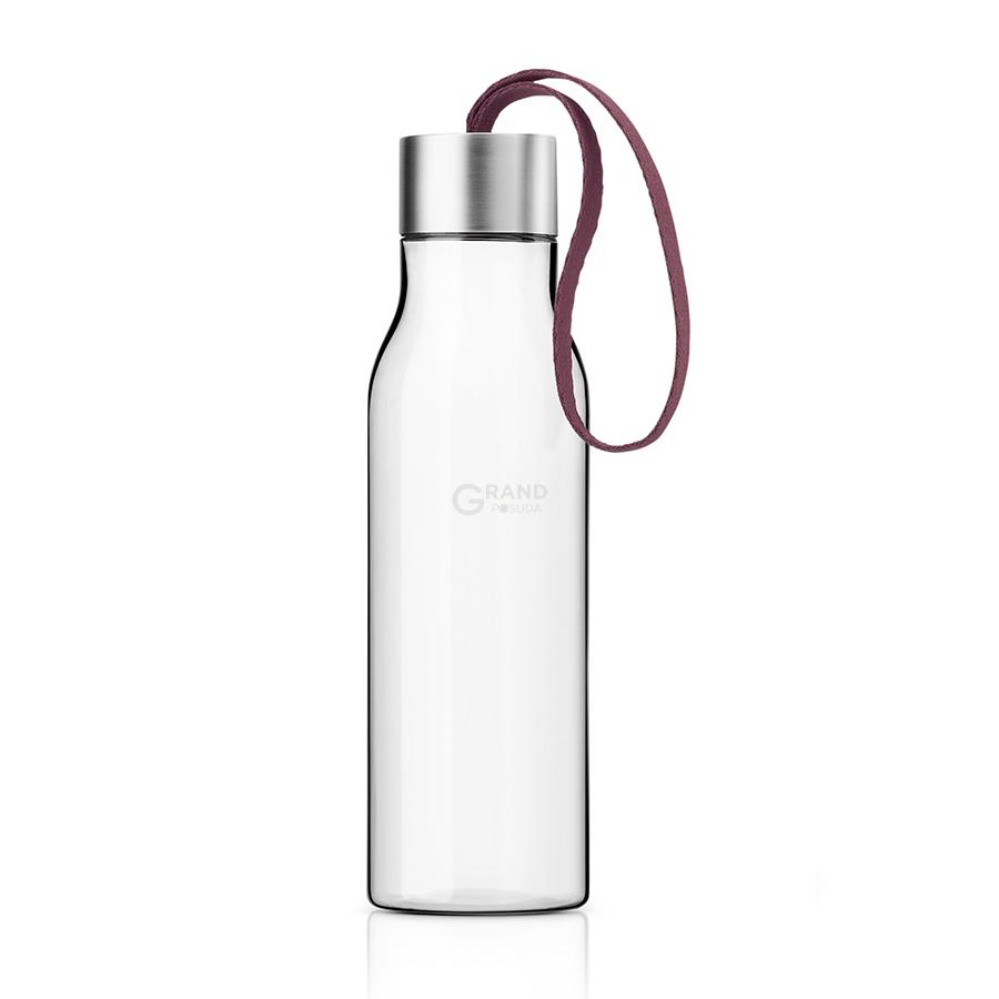 Eva Solo Бутылка 0,5 л прозрачная/бордовая Trinkflasche | https://grandposuda.com.ua