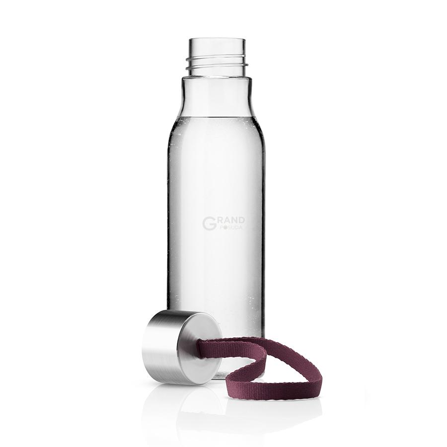 Eva Solo Бутылка 0,5 л прозрачная/бордовая Trinkflasche | https://grandposuda.com.ua