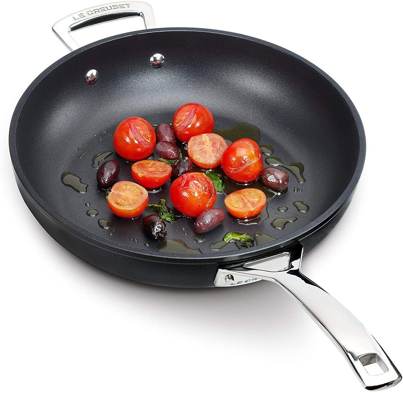 Le Creuset Сковорода со вспомогательной ручкой глубокая 29,1 см черная | https://grandposuda.com.ua