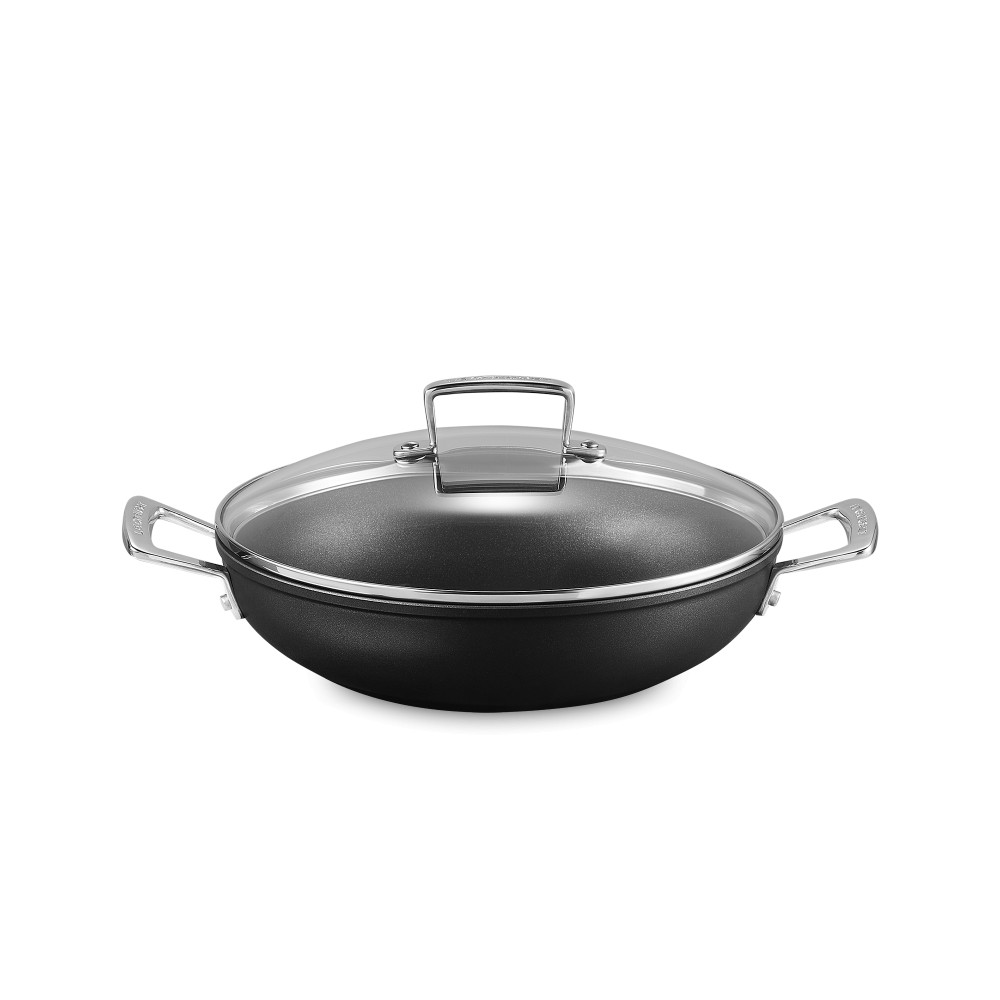 Le Creuset Каструля зі скляною кришкою низька 2,3 л чорна | https://grandposuda.com.ua