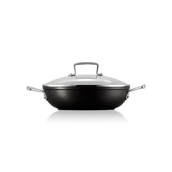 Le Creuset Каструля зі скляною кришкою низька 2,3 л чорна | https://grandposuda.com.ua