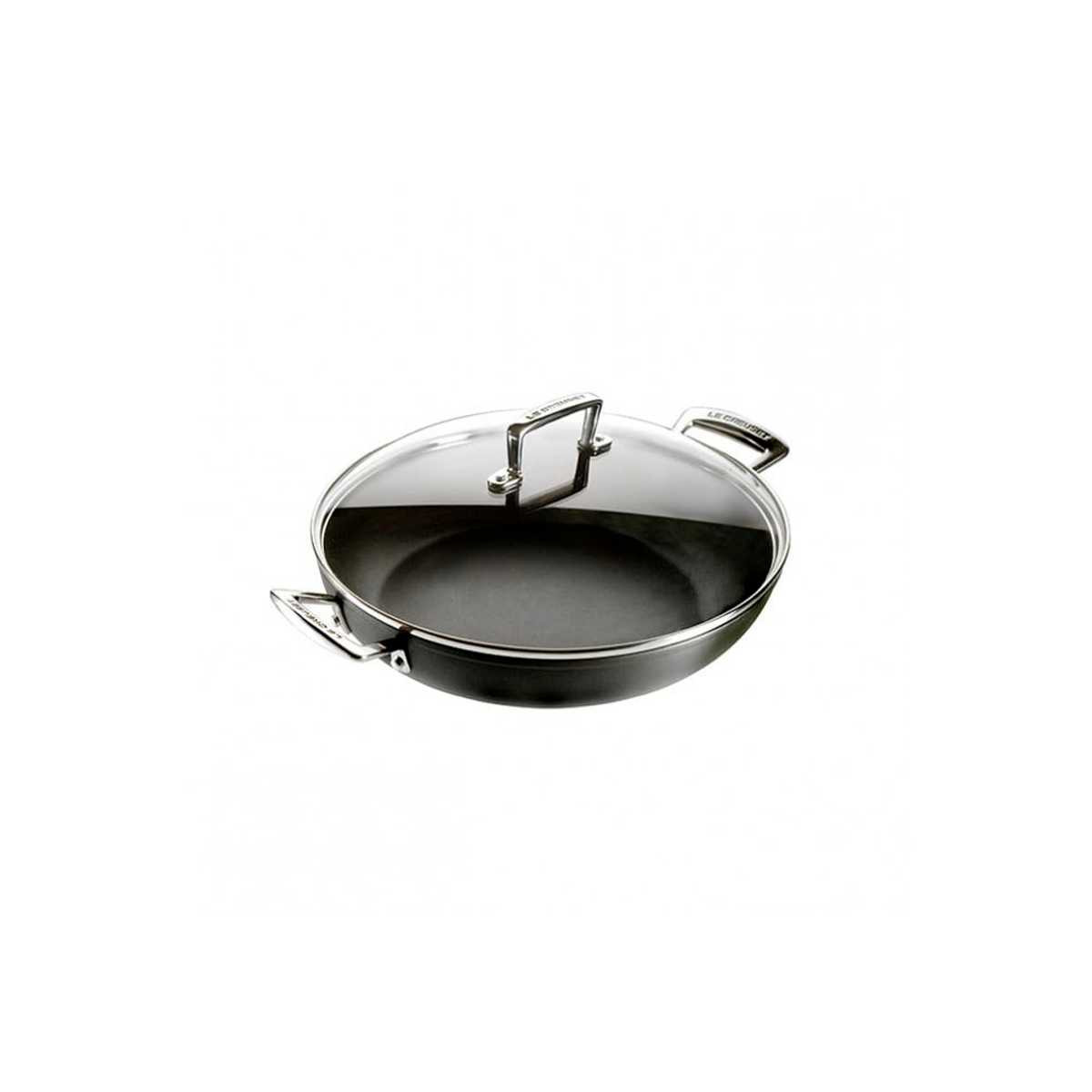Le Creuset Каструля зі скляною кришкою низька 2,7 л чорна | https://grandposuda.com.ua