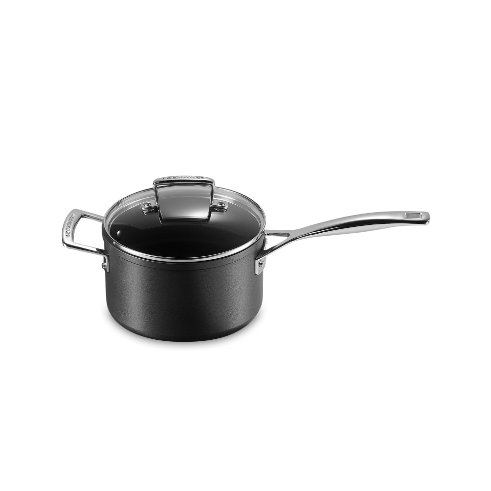 Le Creuset Ківш зі скляною кришкою 1,9 л чорний | https://grandposuda.com.ua