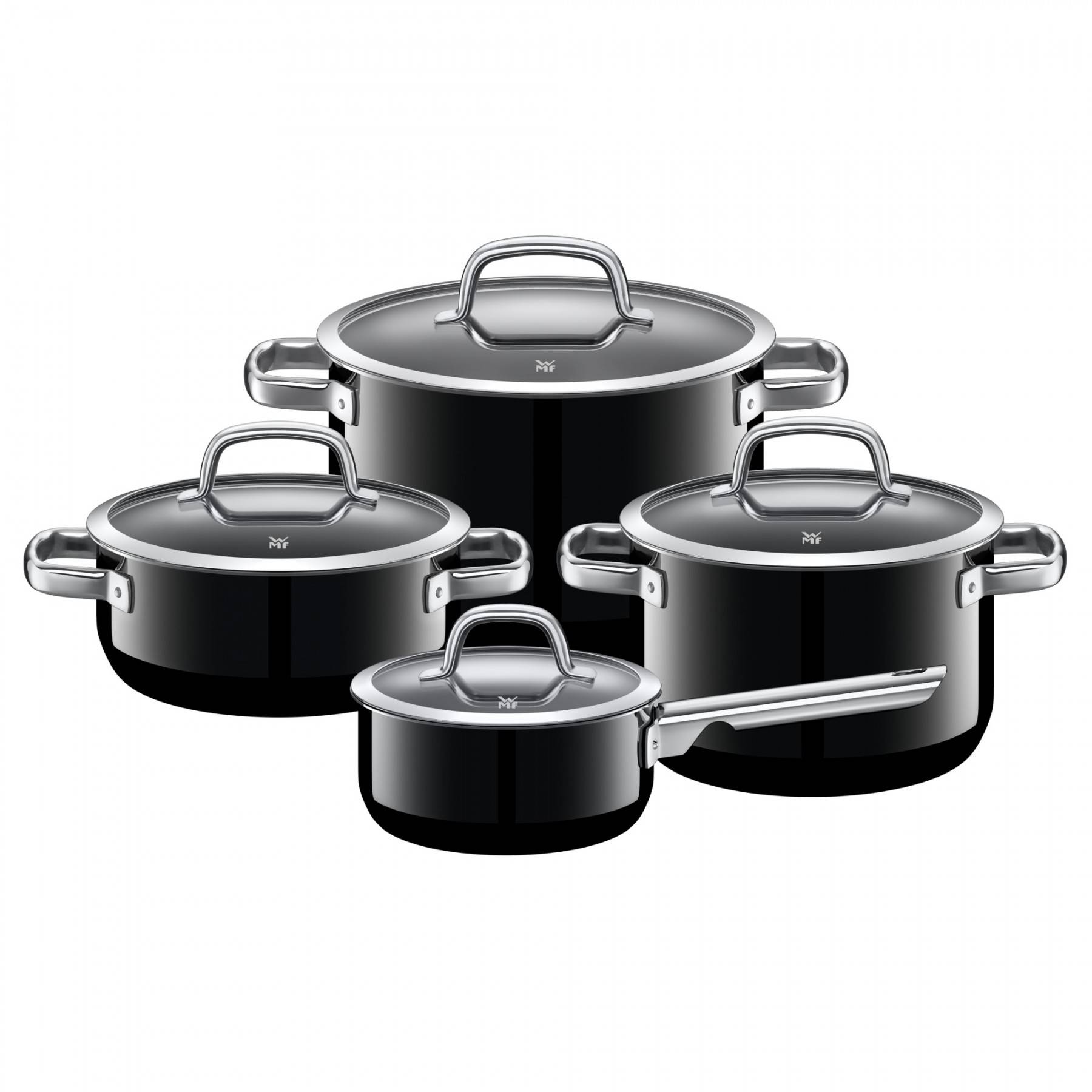 WMF Набір каструль 4 предмета Mineral Black Fusiontec | https://grandposuda.com.ua