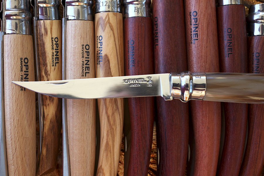 Opinel Ніж складаний 8 см металік / бук Slim | https://grandposuda.com.ua