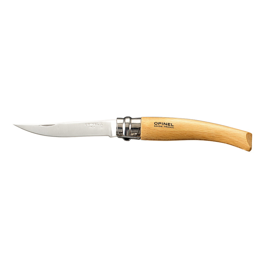 Opinel Ніж складаний 8 см металік / бук Slim | https://grandposuda.com.ua