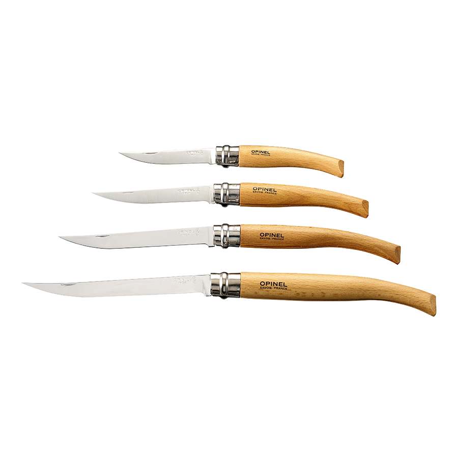 Opinel Ніж складаний 12 см металік / бук Slim | https://grandposuda.com.ua