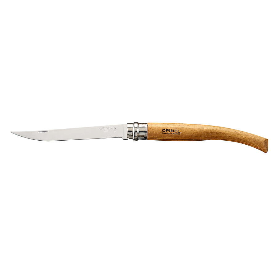 Opinel Ніж складаний 12 см металік / бук Slim | https://grandposuda.com.ua