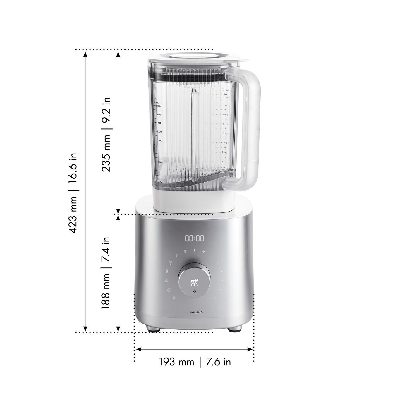 Zwilling Блендер Pro BLDC Motor серебряный Enfinigy | https://grandposuda.com.ua