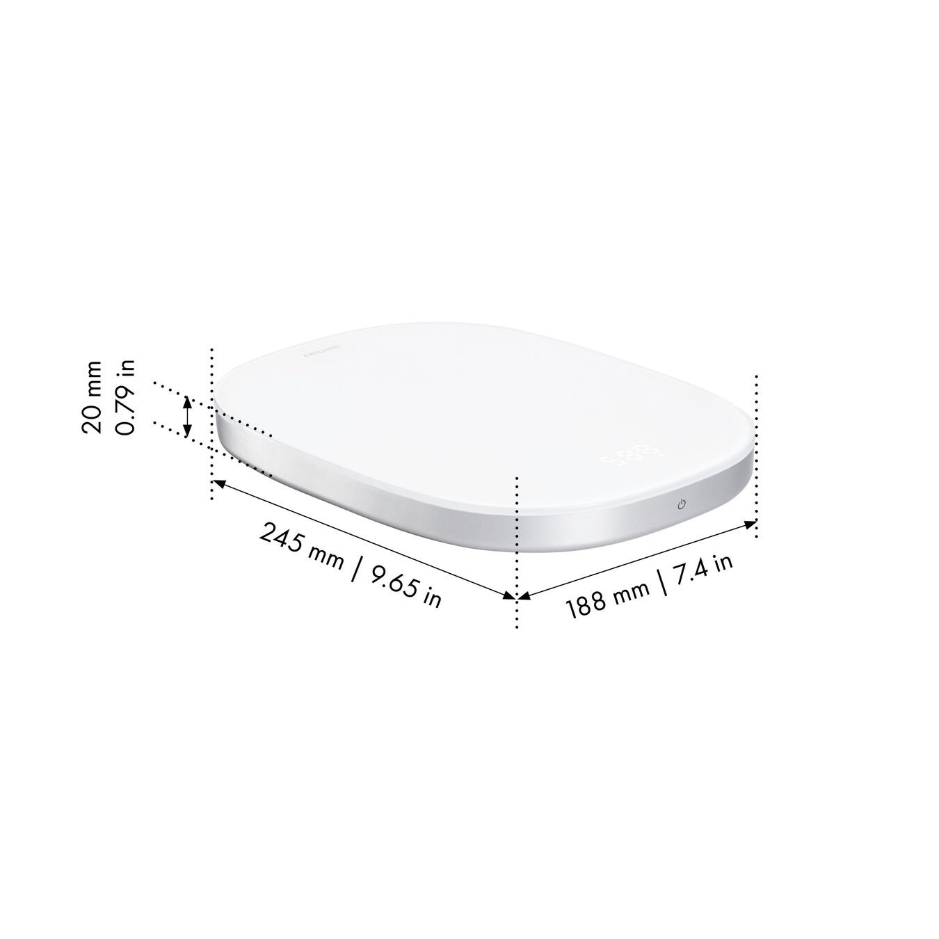 Zwilling Весы кухонные цифровые серебряные Enfinigy | https://grandposuda.com.ua