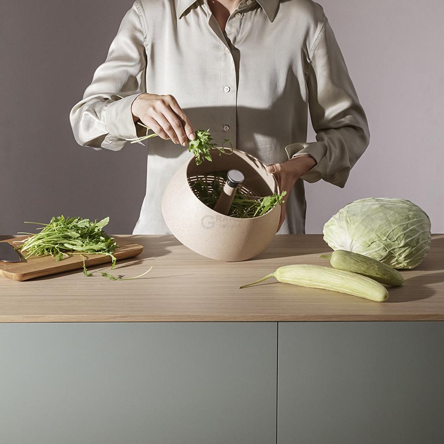 Eva Solo Друшляк 23,8 х 16,5 х 23,8 см, бежевий Green tool | https://grandposuda.com.ua