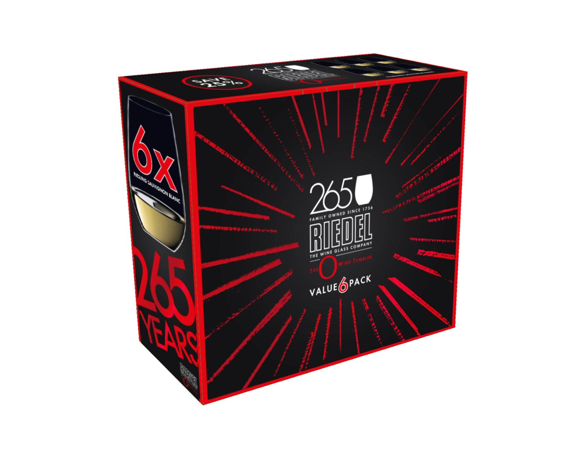 Riedel Набір келихів для вина 6 предмета Riesling / Sauvignon Blanc O Wine Tumbler | https://grandposuda.com.ua