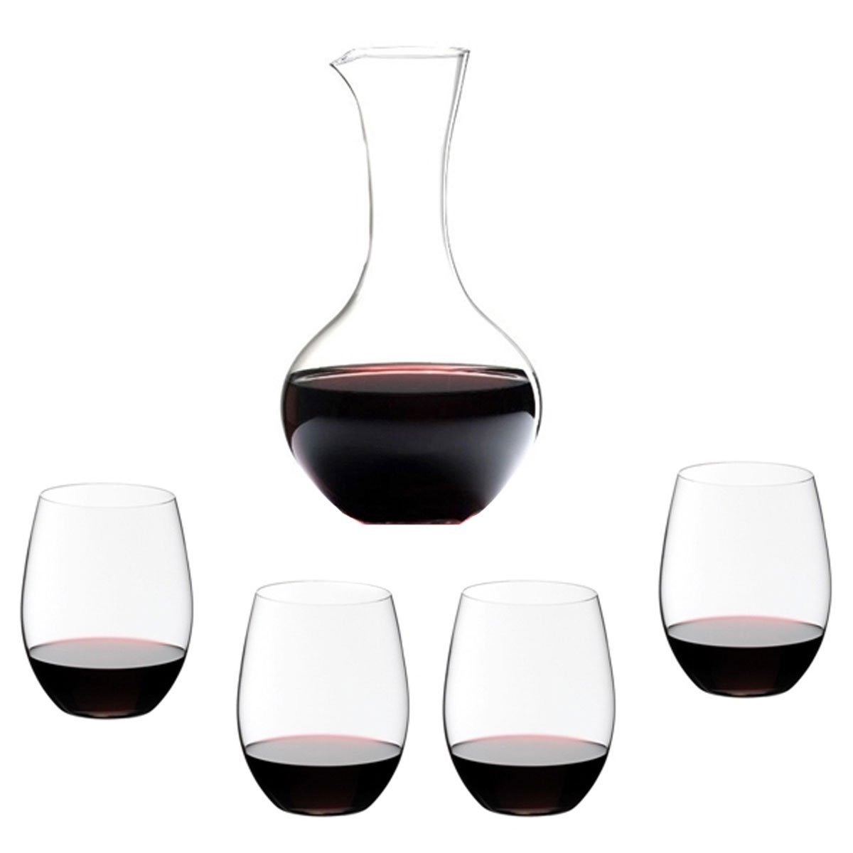 Riedel Декантер і набір келихів, 5 предметів, безсвинцевої кришталь, O | https://grandposuda.com.ua