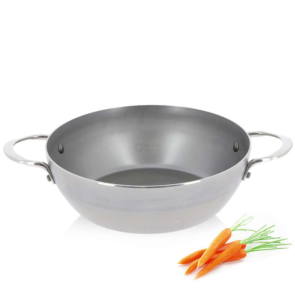 De Buyer Глубокая сковорода с двумя ручками 28 см Mineral B Element | https://grandposuda.com.ua