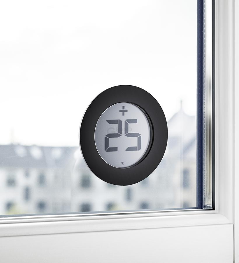 Eva Solo Термометр 7,7x7,7 см чорний Aubenthermometer | https://grandposuda.com.ua