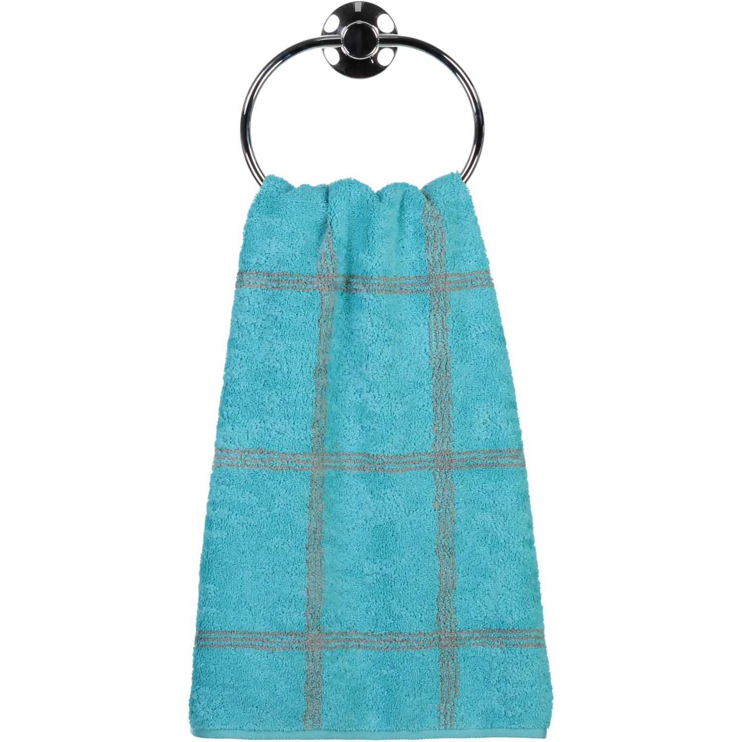 Рушник для рук 50 х 100 см Grafik Turquoise Two-Tone Cawo | https://grandposuda.com.ua