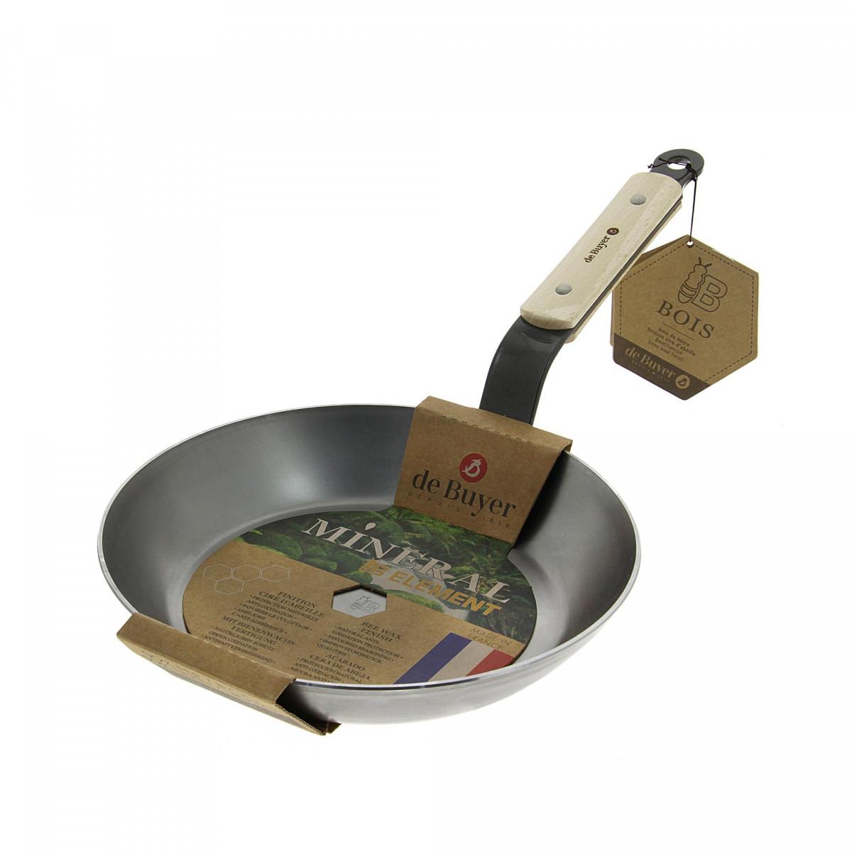 De Buyer Сковорода з деревяною ручкою 26 см Mineral B Element | https://grandposuda.com.ua