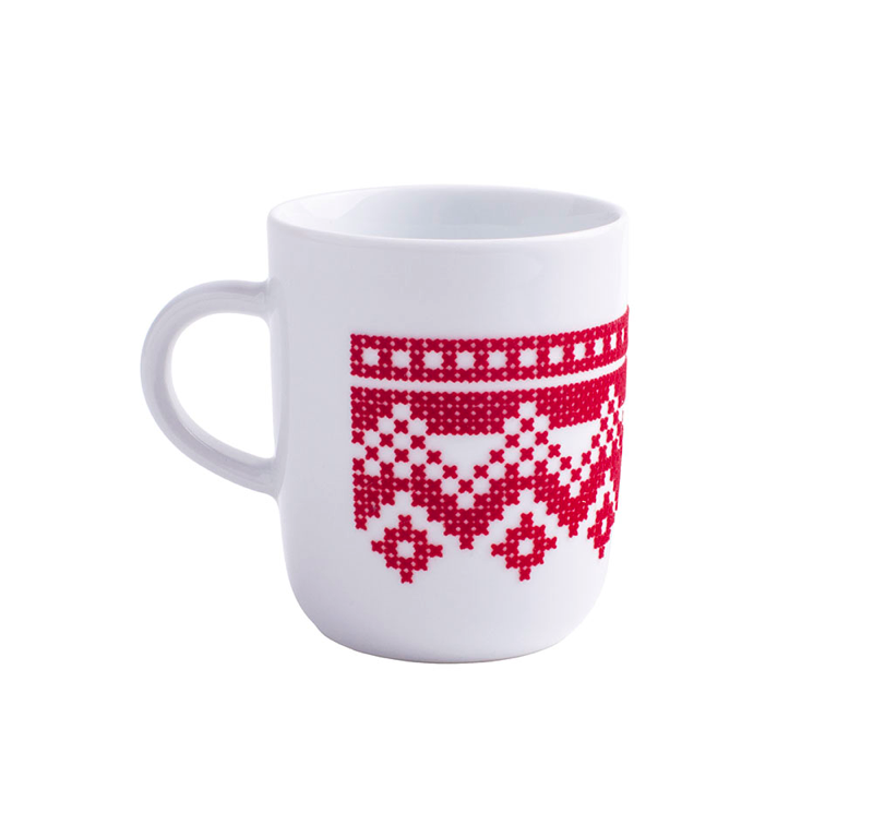 Kahla Чашка для кави 0,35 л, червона l touch! Cross Stitch | https://grandposuda.com.ua