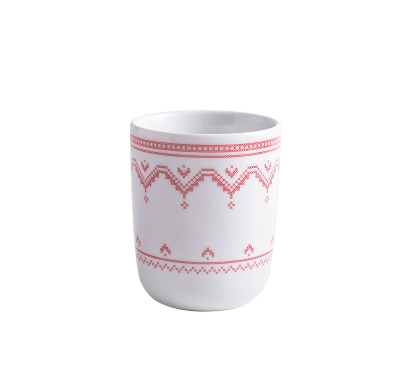 Kahla Чашка для кави 0,35 л, червона Cross Stitch | https://grandposuda.com.ua