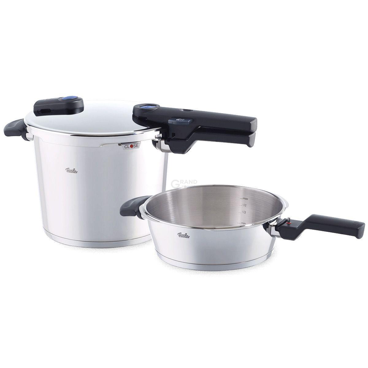 Fissler Набор скороварок 6 + 2,5 л, 2 предмета, Vitaquick | https://grandposuda.com.ua