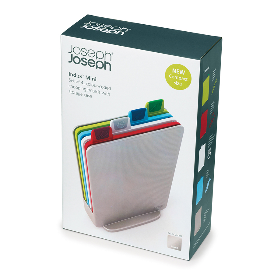 Joseph Joseph Набір обробних дощок сріблястий Index Mini | https://grandposuda.com.ua
