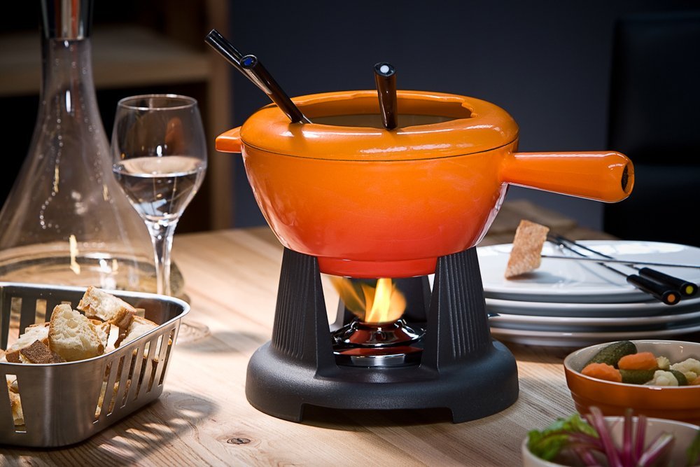 Le Creuset Набір для фондю на 6 персон, 2,1 л, чорний | https://grandposuda.com.ua