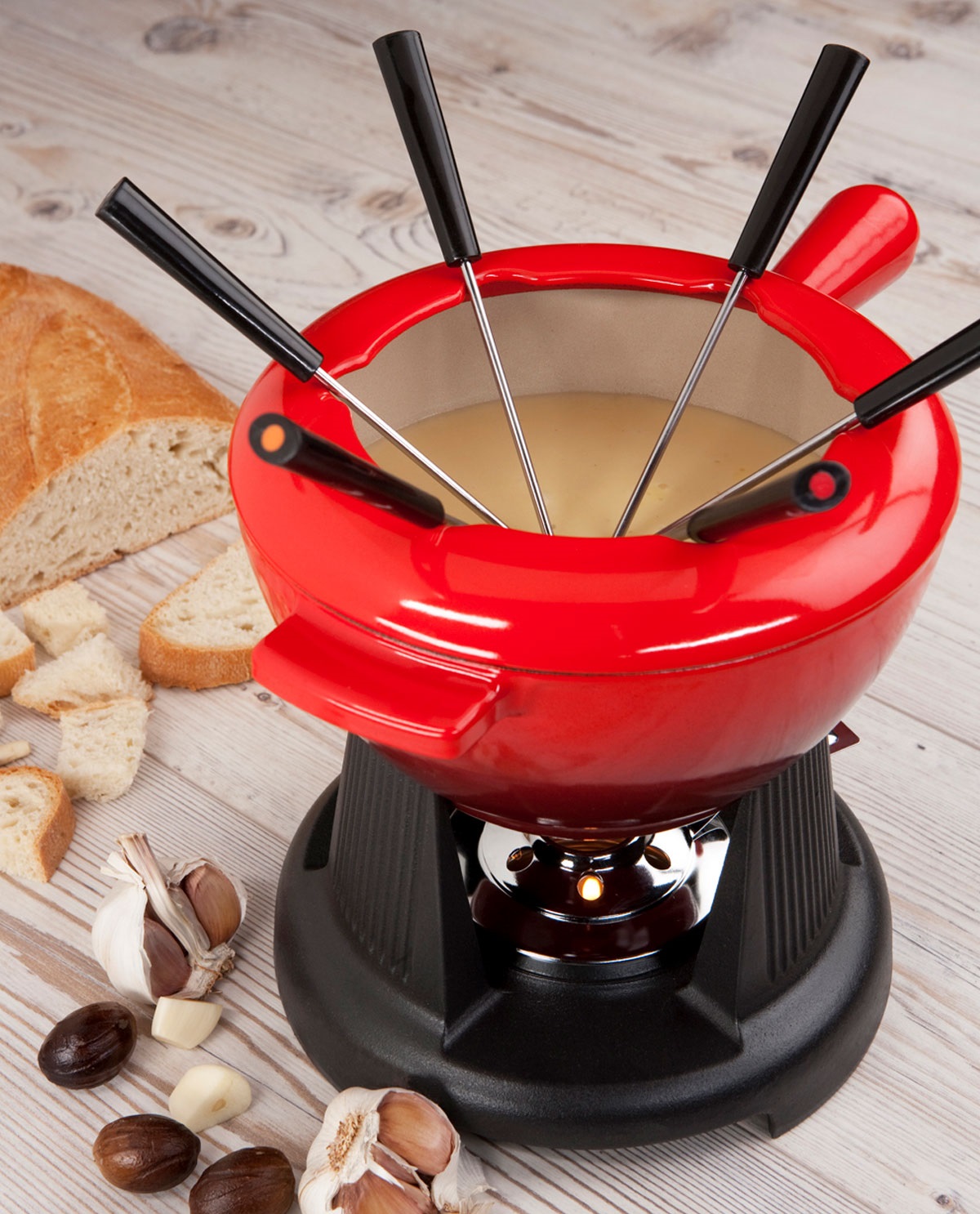 Le Creuset Набір для фондю на 6 персон, 2,1 л, чорний | https://grandposuda.com.ua