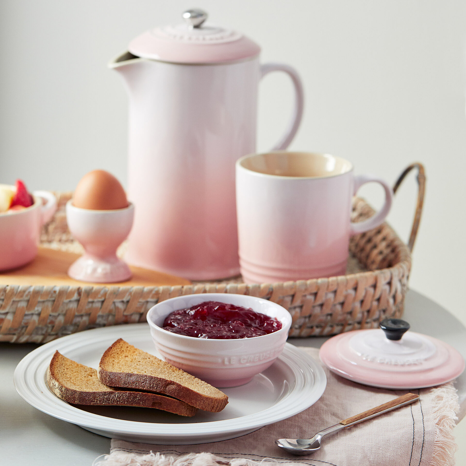 Le Creuset Френч-прес 800 мл Рожевий Shell Pink | https://grandposuda.com.ua