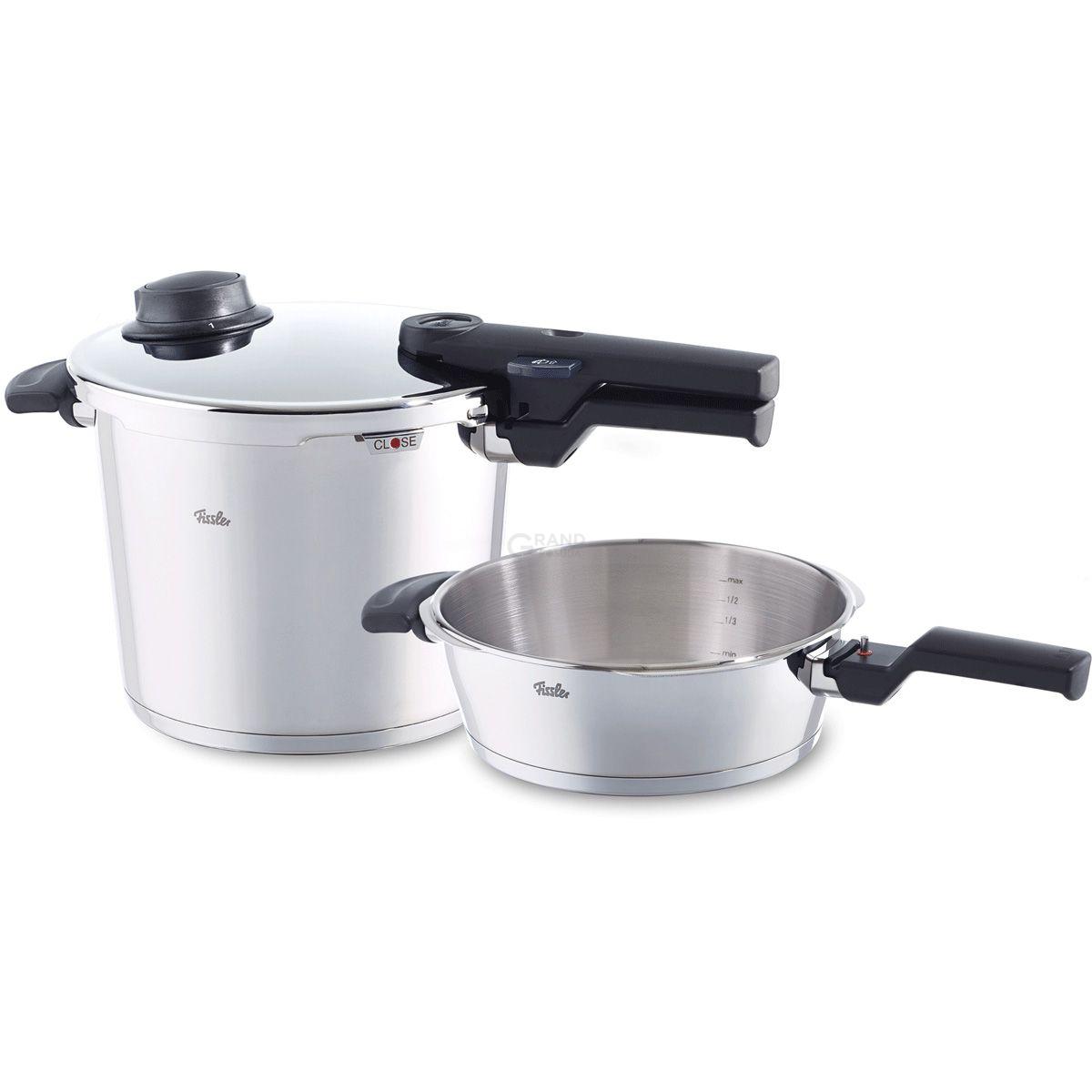 Fissler Набор скороварок 6 + 2,5 л, 2 предмета, Vitavit Comfort | https://grandposuda.com.ua