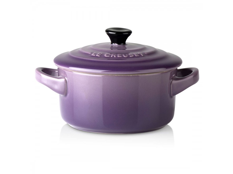 Le Creuset Мини-кокотница с крышкой 10 см, фиолетовая Ultra Violet | https://grandposuda.com.ua