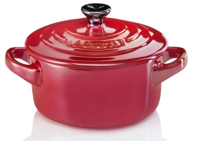 Le Creuset Мини-кастрюля / жаровня 10 см, Metallic Kirschrot | https://grandposuda.com.ua