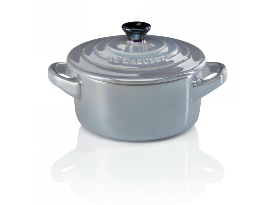 Le Creuset Мини-кастрюля / жаровня 10 см Metallic Perlgrau | https://grandposuda.com.ua
