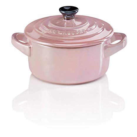 Le Creuset Мини-кастрюля / жаровня 10 см, Metallic Chiffon Pink | https://grandposuda.com.ua