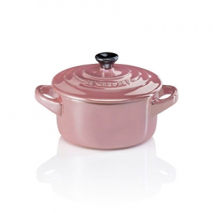 Le Creuset Мини-кастрюля / жаровня 10 см, Metallic Rose Quartz | https://grandposuda.com.ua