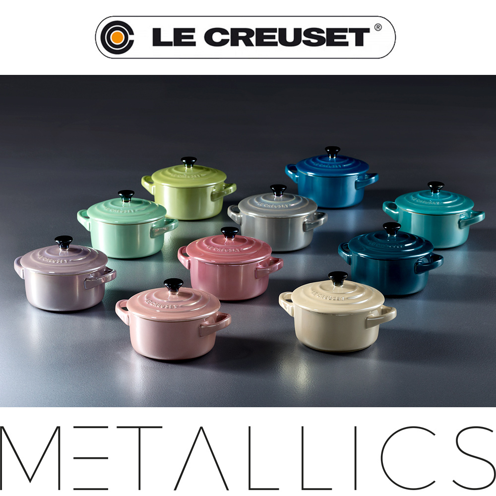 Le Creuset Мини-кастрюля / жаровня 10 см Metallic Deep Teal | https://grandposuda.com.ua