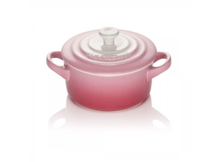 Le Creuset Мини-кокотница с крышкой 10 см, розовая Ombré | https://grandposuda.com.ua
