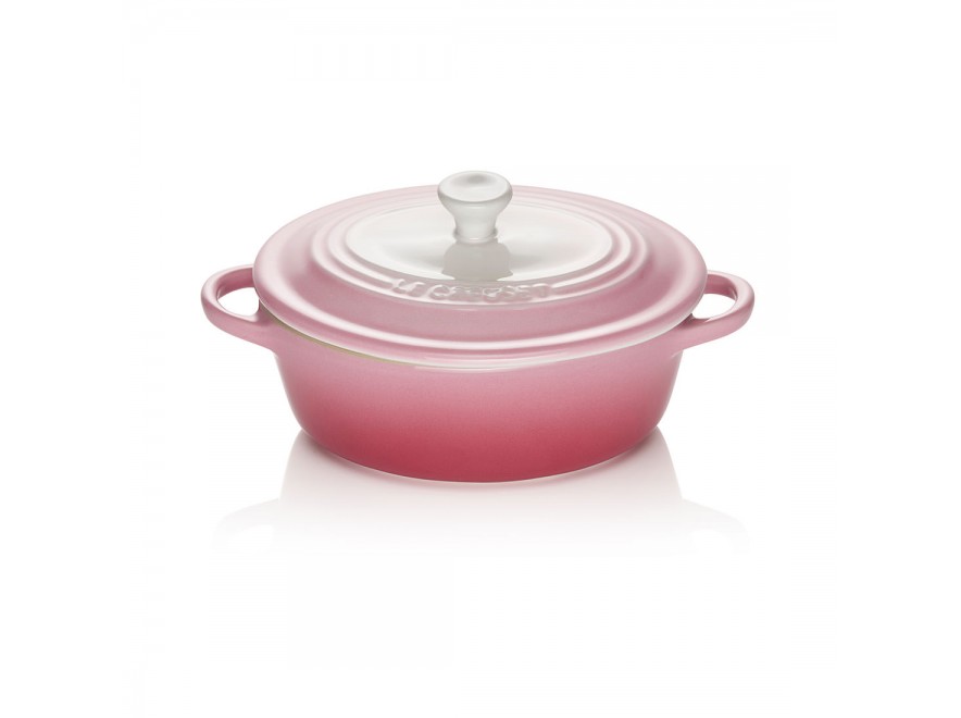 Le Creuset Міні-Кокотница з кришкою 12 см, рожева Ombré | https://grandposuda.com.ua