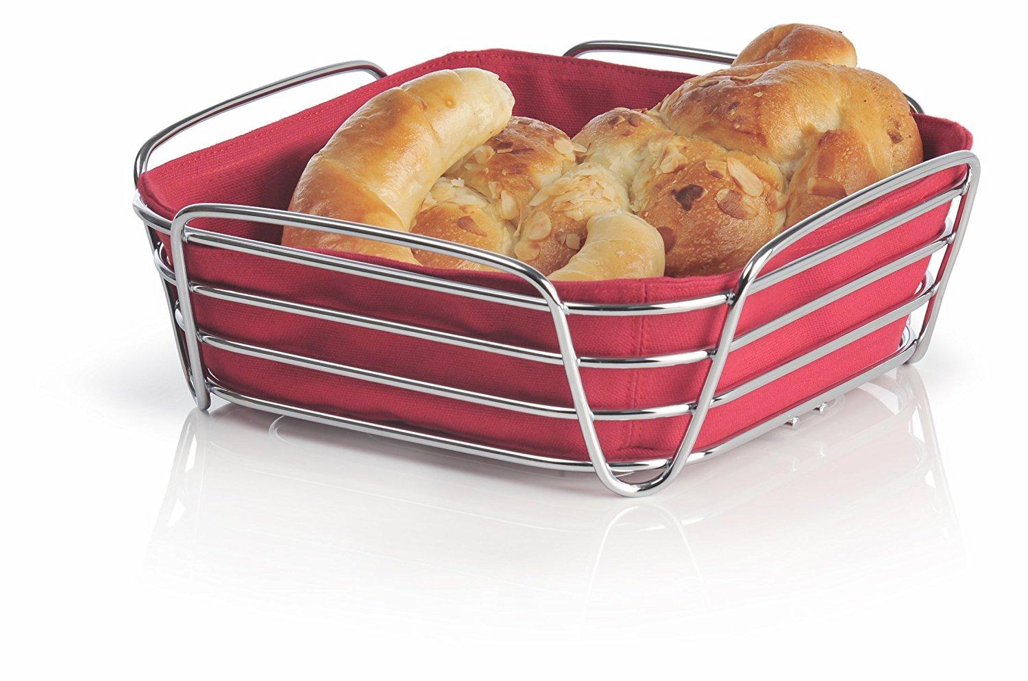 Blomus Корзинка для хлеба 25 x 25 см красная Delara | https://grandposuda.com.ua