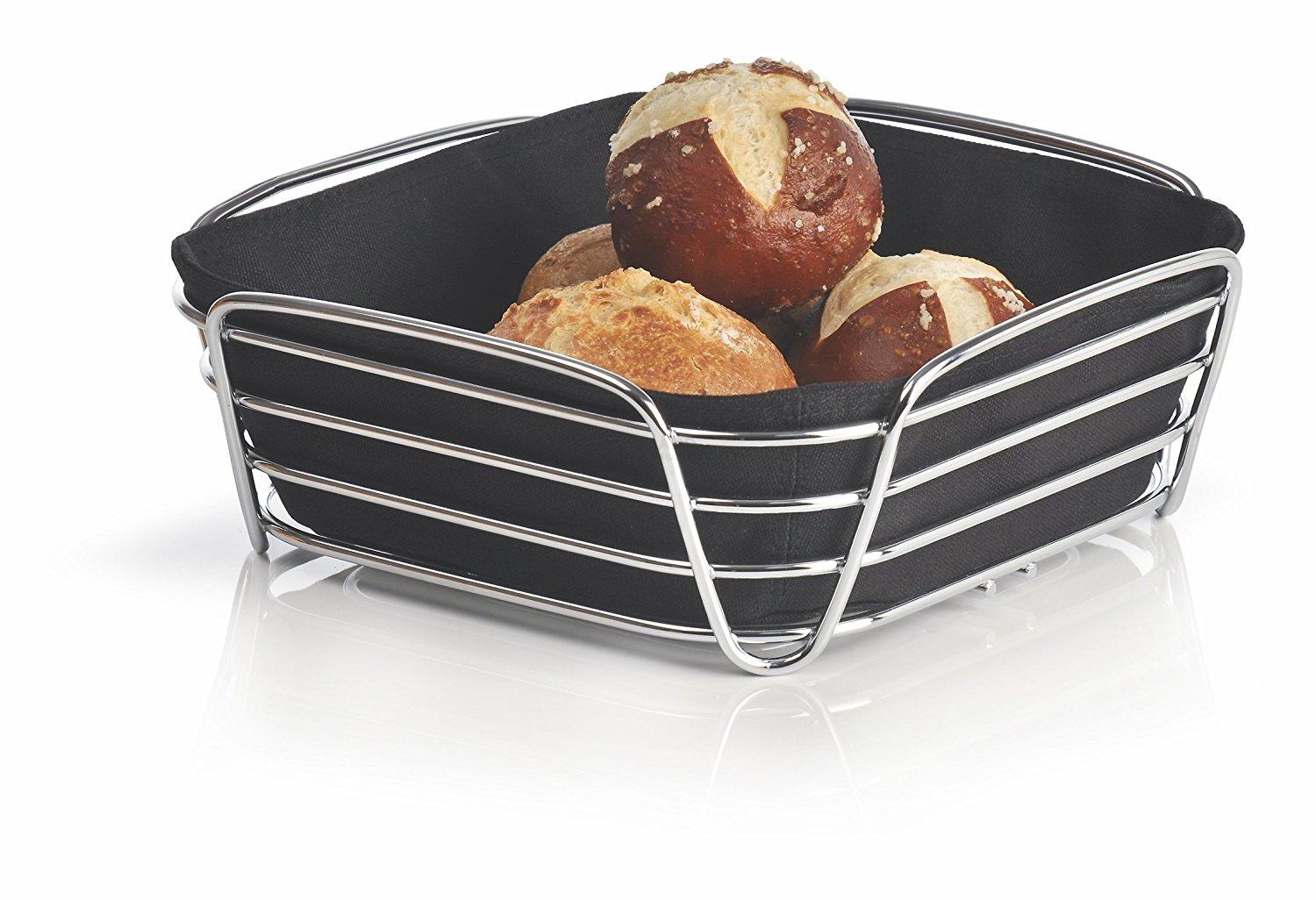 Blomus Корзинка для хлеба 25 x 25 см черная Delara | https://grandposuda.com.ua