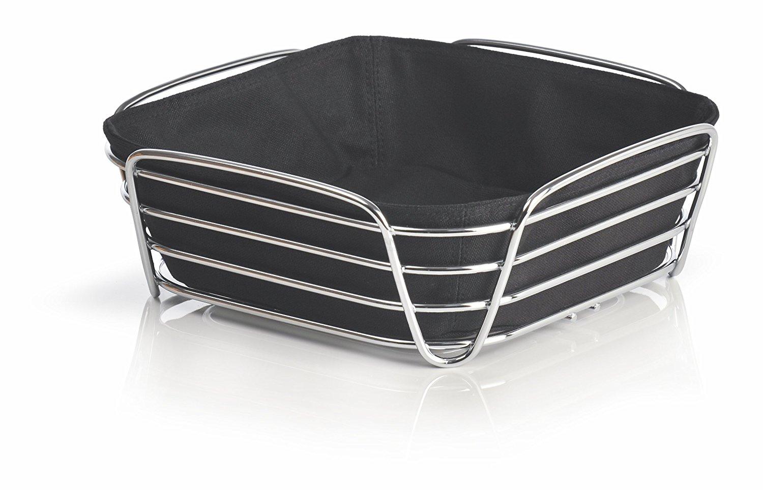 Blomus Корзинка для хлеба 25 x 25 см черная Delara | https://grandposuda.com.ua