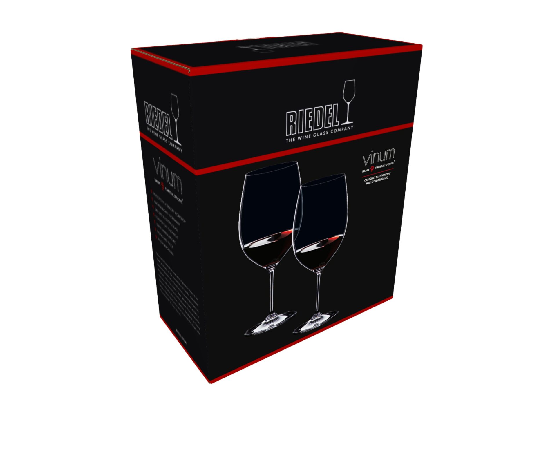 Riedel Набор из бокалов для красных вин с салфеткой 3 предмета Vinum | https://grandposuda.com.ua