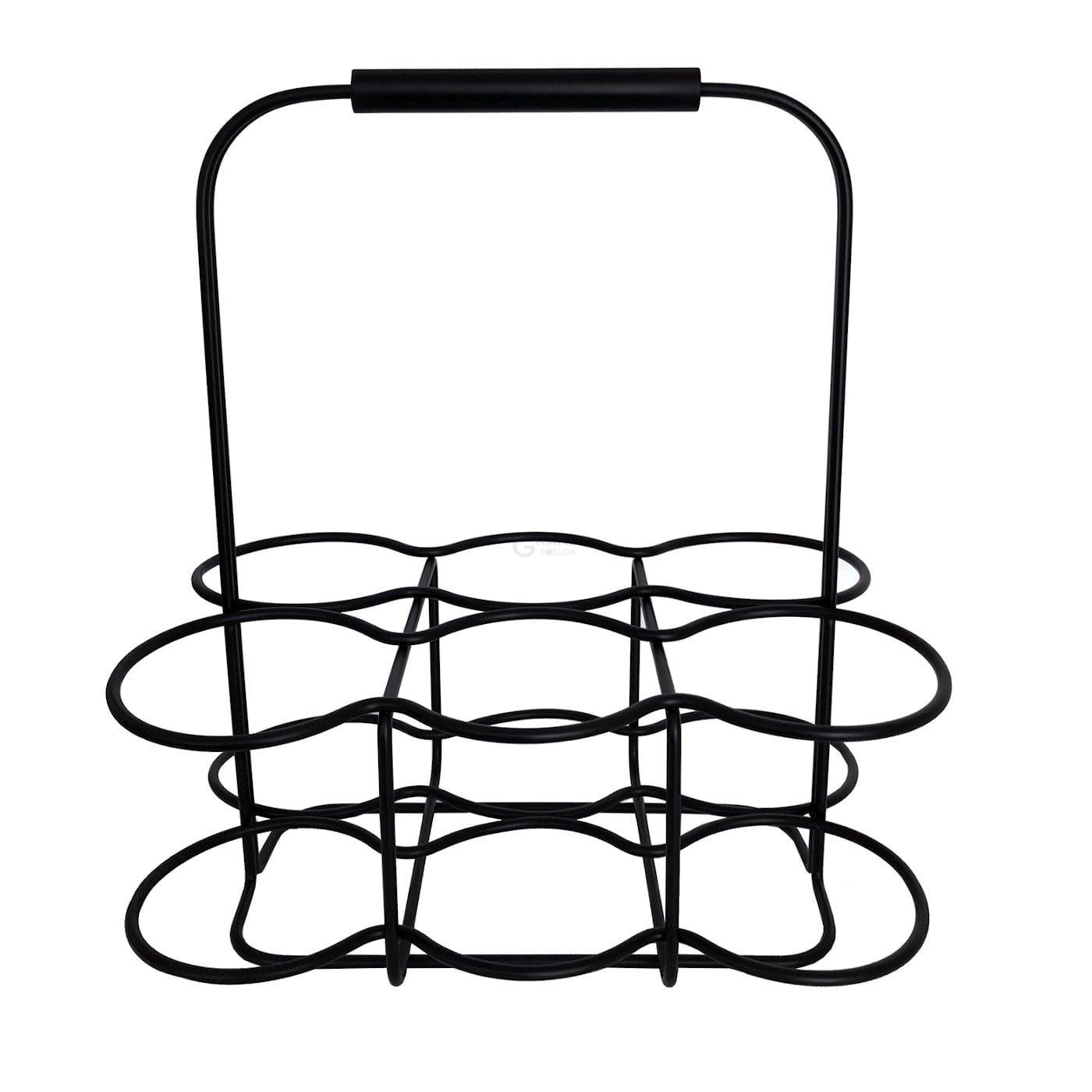 Blomus Корзина для бутылок черная матовая Wires | https://grandposuda.com.ua
