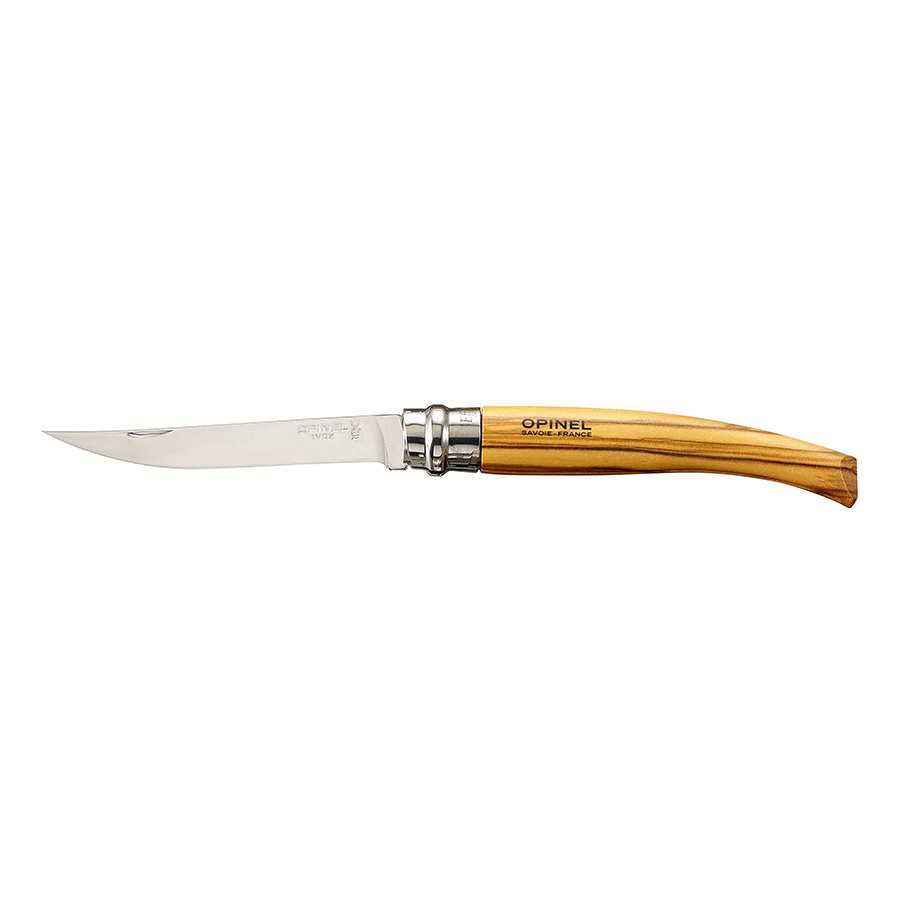 Opinel Ніж складаний 10 см металік / олива Slim | https://grandposuda.com.ua