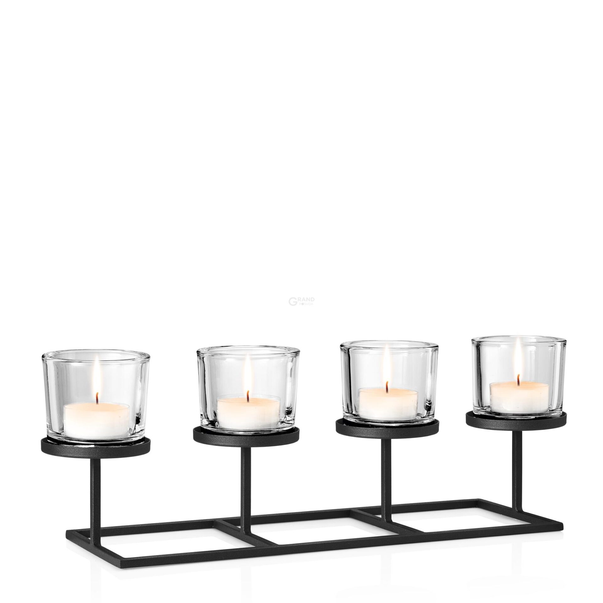 Blomus Подсвечник на 4 свечи 18х32 см Nero | https://grandposuda.com.ua