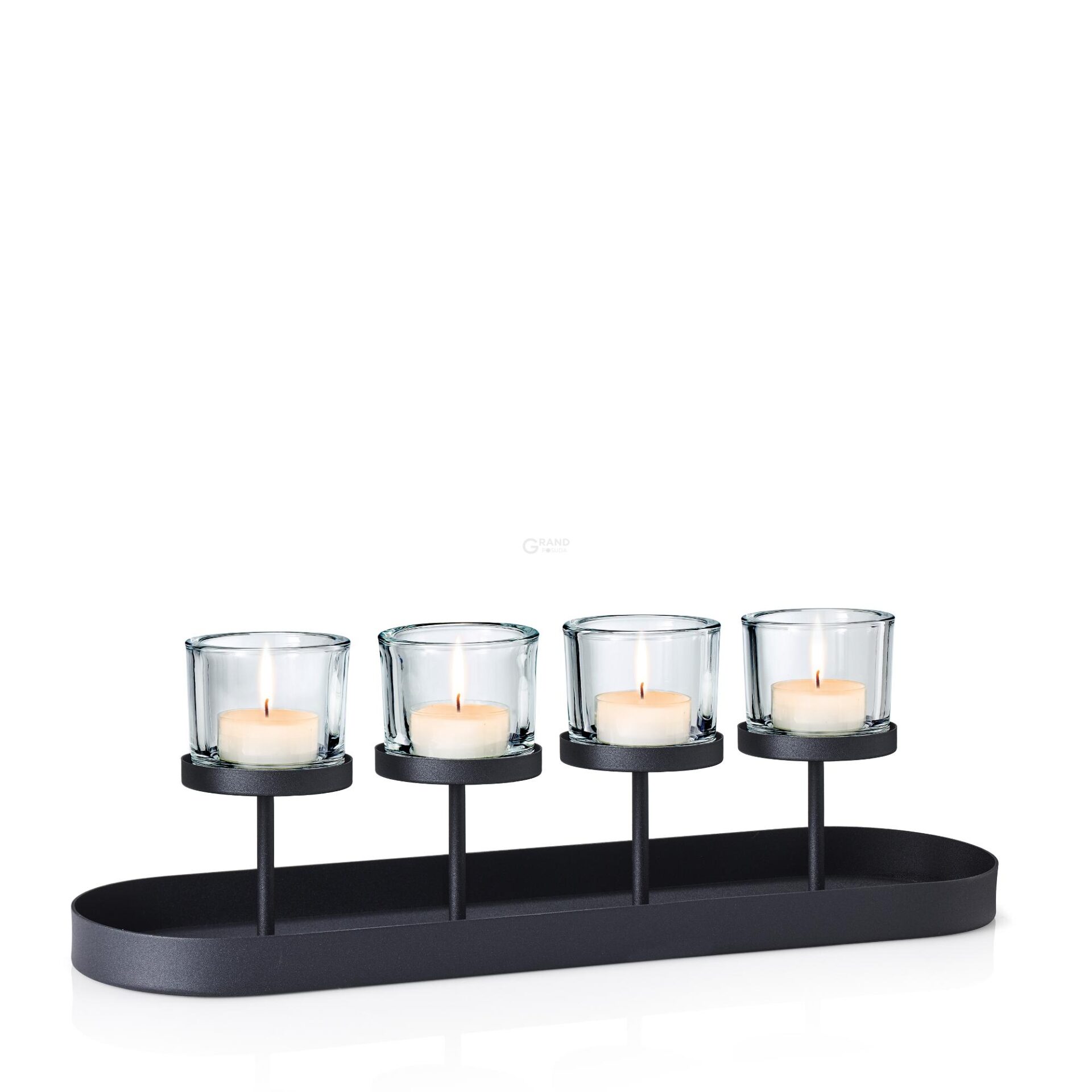 Blomus Подсвечник на 4 свечи 18х56 см Nero | https://grandposuda.com.ua