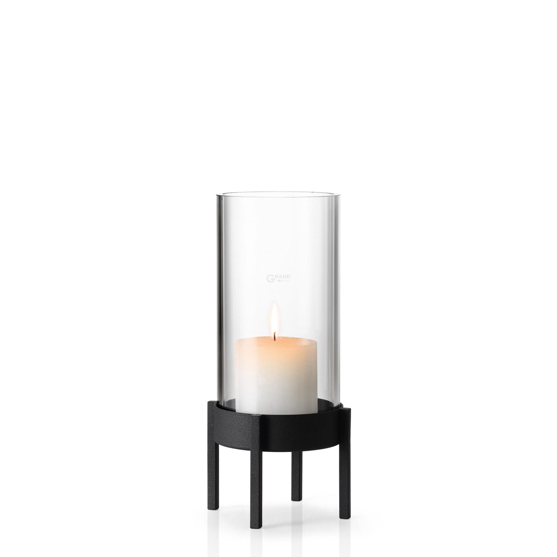 Blomus Стеклянный подсвечник 26х12 см Nero | https://grandposuda.com.ua