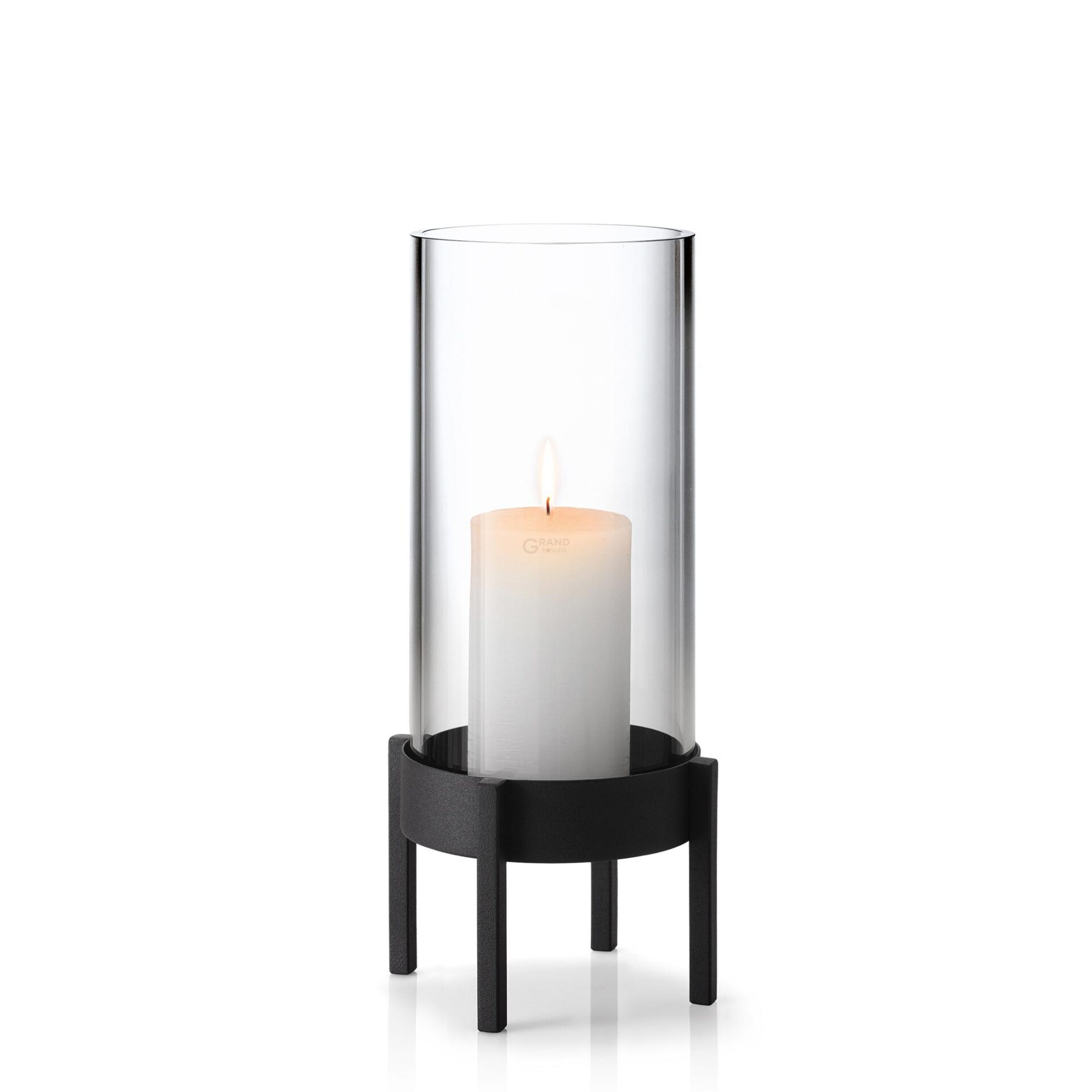 Blomus Стеклянный подсвечник 32х14,5 см Nero | https://grandposuda.com.ua